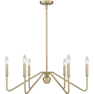 Kennedy 6 Light 29.75 inch Brushed Champagne Bronze Chandelier Ceiling Light in No Shade
